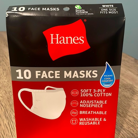 Hanes Other Hanes Pack Cotton Face Masks White Poshmark